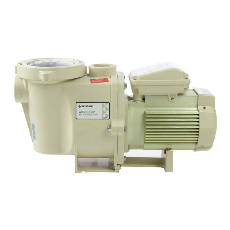 Pentair WHISPERFLO - Water Pump Manual