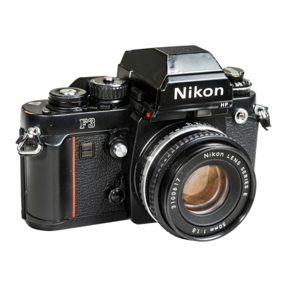 Nikon F3 High-Eyepoint User Manual