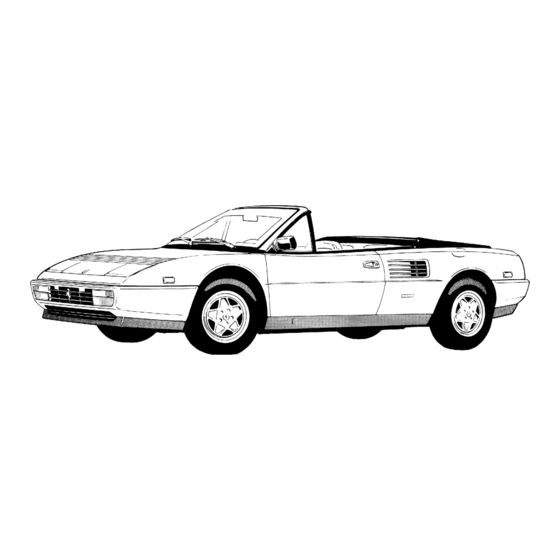 Ferrari Mondial T Owner's Manual