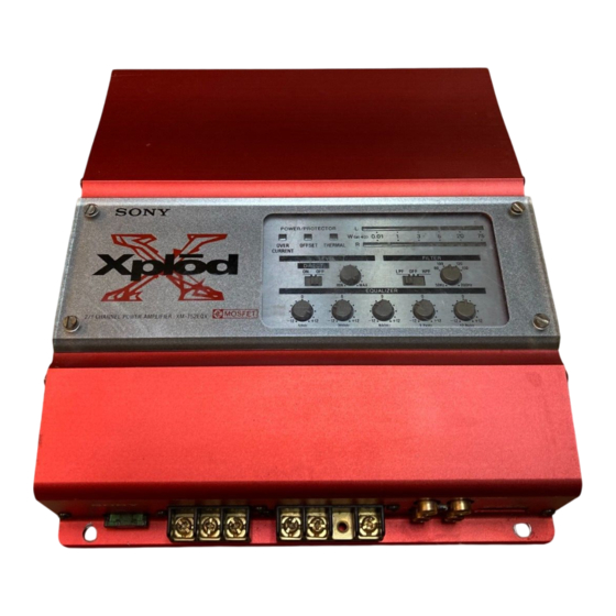 Sony XM-752EQX Operating Instructions Manual