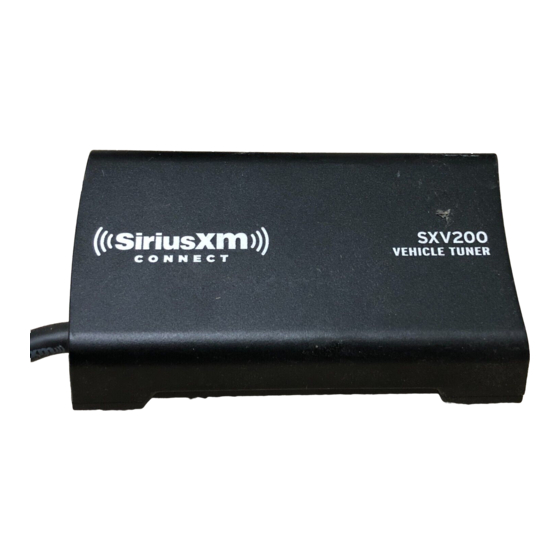 Sirius Satellite Radio SXV200 Installation Manual