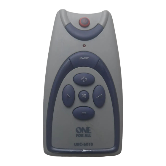 One for All ZAPPER URC-6010 Manual