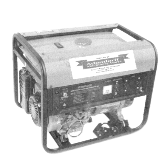 Mac Afric MGENER-221 Operator's Manual