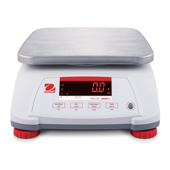 OHAUS Valor 4000W Series User Manual