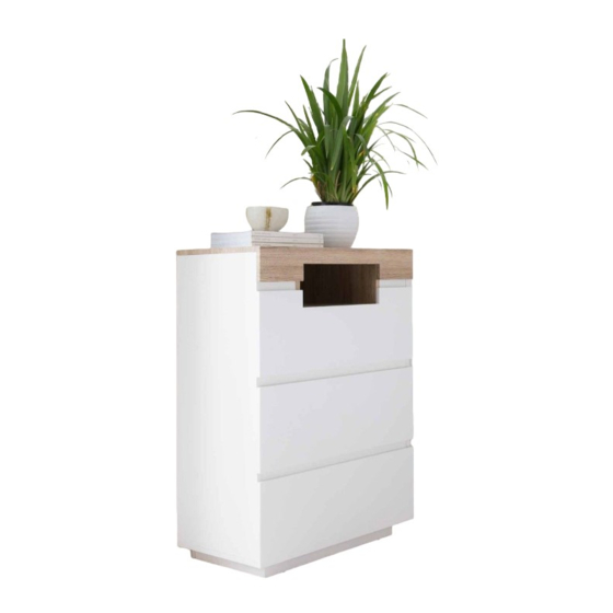 Mocka Sadie Three Drawers Assembly Instructions Manual