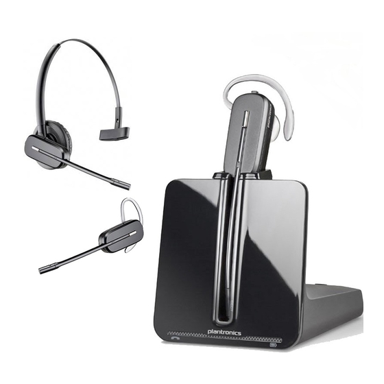 Plantronics Cs540-xd User Manual Pdf Download 