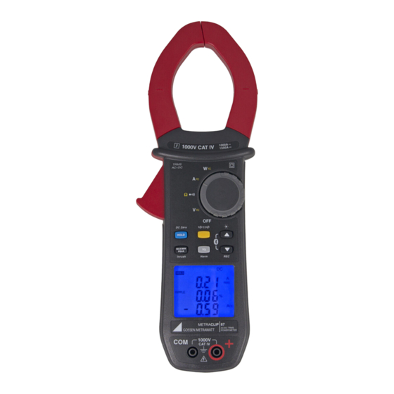 Gossen MetraWatt METRACLIP 87 User Manual