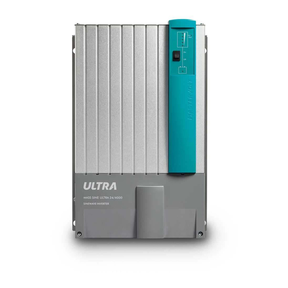 Mastervolt MASS SINE ULTRA Installation Manual