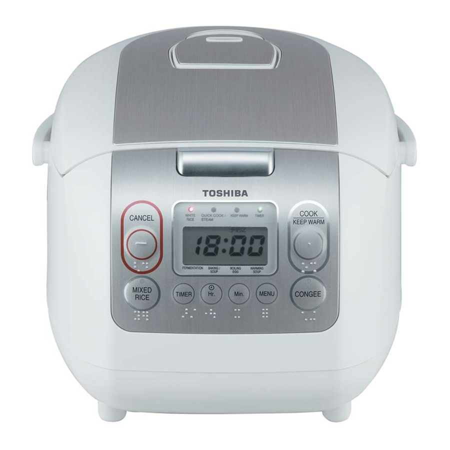 Toshiba RC-10NMF, RC-18NMF, RC-10NMFE, RC-18NMFE, RC-10NMFEIS, RC-18NMFEIS - Toshiba Electric Rice Cooker/Warmer Manual