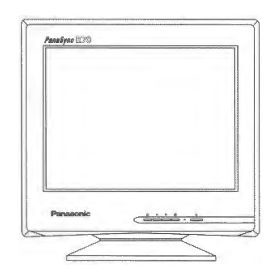 Panasonic PanaSync E70 Operating Instructions Manual