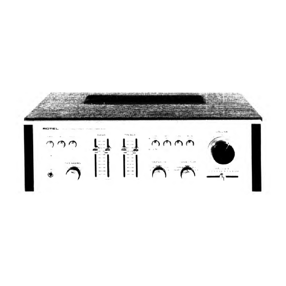Rotel RA-611 Owner's Manual