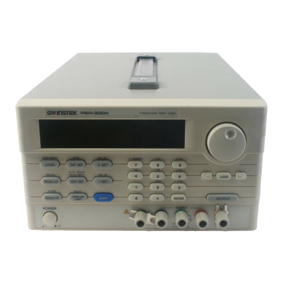 GW Instek PSM-2010 User Manual