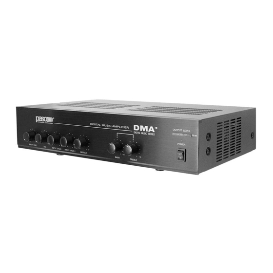 Paso Sound Products DMA 3060 Installation Manual And Operating Instructions