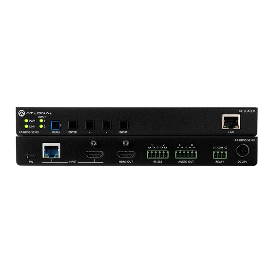 Atlona AT-HDVS-SC-RX Installation Manual