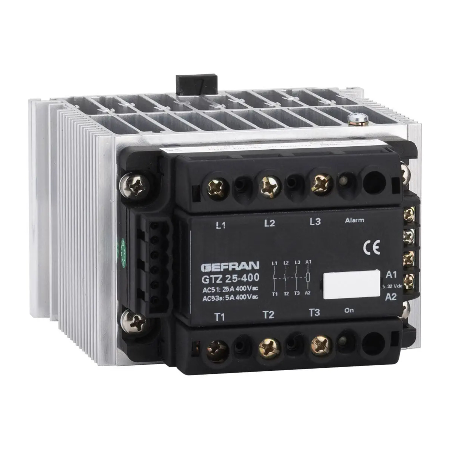 gefran GTZ 25 Series Technical Data Manual