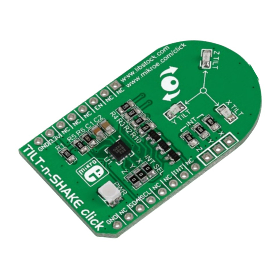 mikroElektronika Click board TILT-n-SHAKE Quick Start Manual