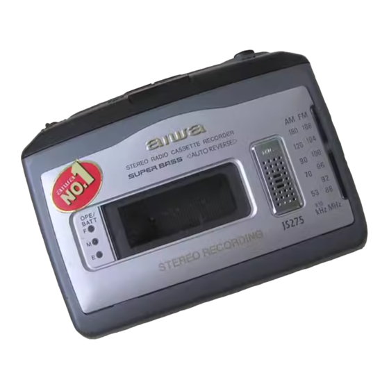 Aiwa HS-JS275 Operating Instructions Manual