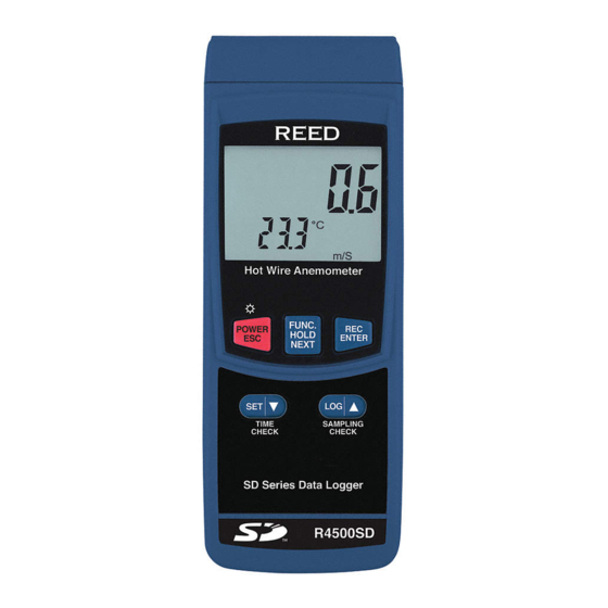 Reed Instruments R4500SD Instruction Manual