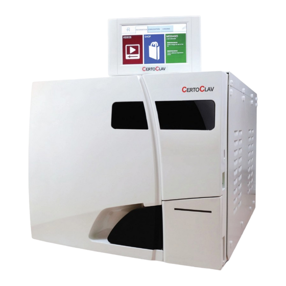 CertoClav Vacuum Pro 8-22L Autoclave Manuals