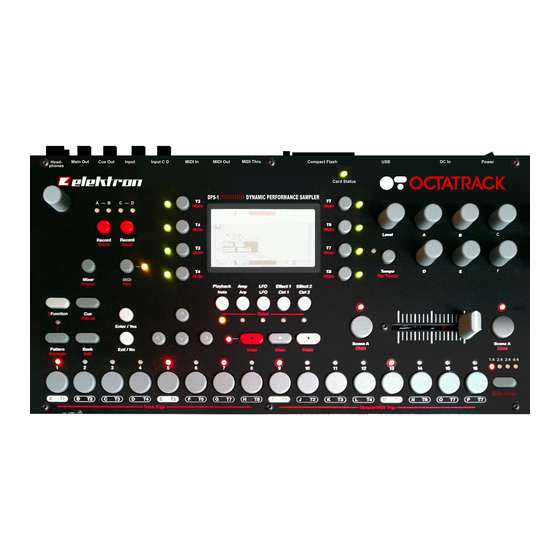 Elektron Octatrack Quick Start Manual