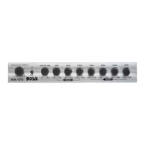 Boss Audio Systems AVA-1210 User Manual
