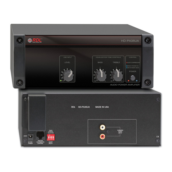RDL HD-PA35UA Installation And Operation