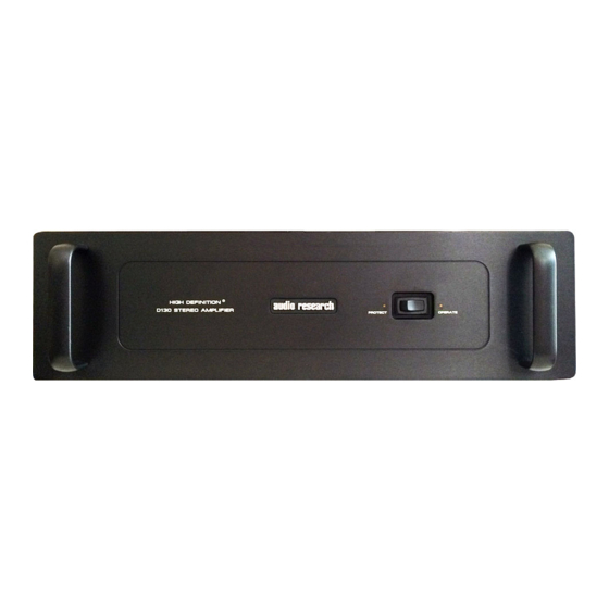 Audio Research D130 Manual