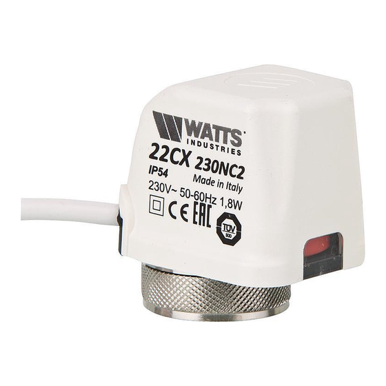 Watts Industries 22CX Series Manual