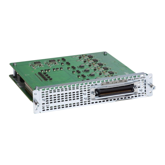 Cisco SM-X-72FXS Hardware Installation Manual