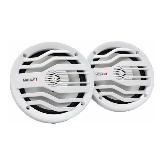 MB QUART  NAUTIC NK2-116W Quick Start Installation Manual