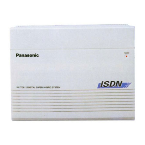 Panasonic KX-TD612NE Installation Manual