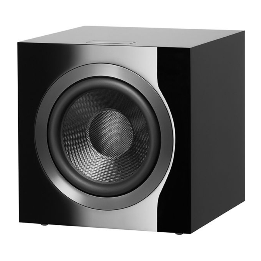 Bowers & Wilkins DB4S; DB1D; DB2D; DB3D; DB Series - Subwoofer Manual