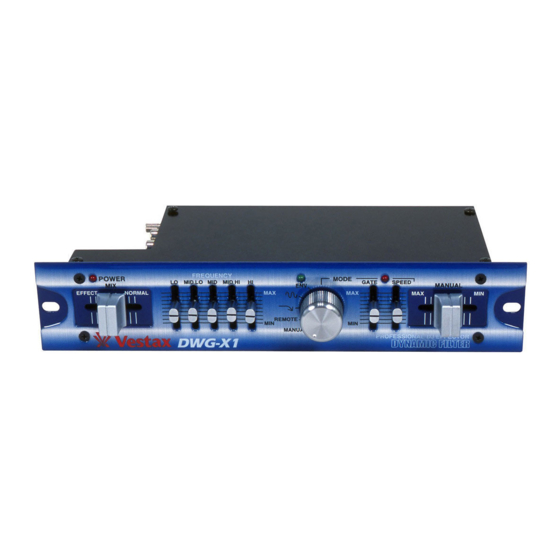 Vestax DWG-X1 Owner's Manual