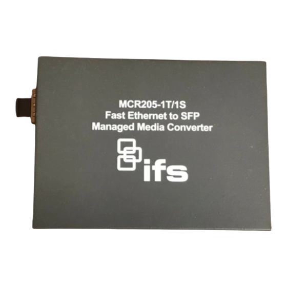 UTC Fire and Security interlogix IFS MCR205-1T Manuals