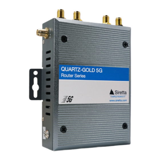 SIRETTA QUARTZ-GOLD 5G NR Manuals