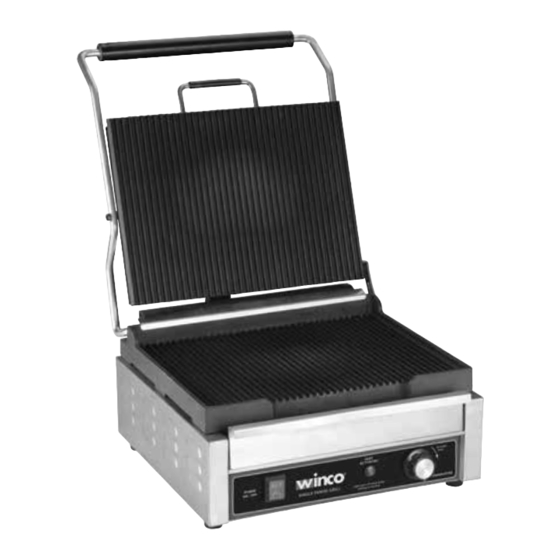 Winco EPG-1C Single Panini Grill Manuals