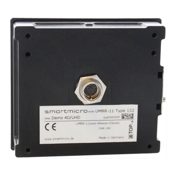 smartmicro UMRR-11 T132 Getting Started Manual