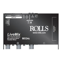 Rolls MX34c LiveMix Quick Start Manual