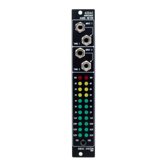 User Manuals: ADDAC System ADDAC812A Stereo Audio Meter
