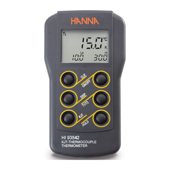 Hanna Instruments HI93551 Instruction Manual
