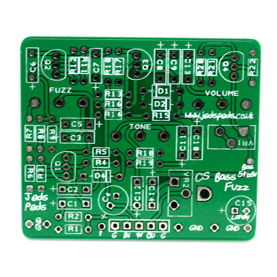 Jeds Peds CSound Bass Fuzz Quick Start Manual