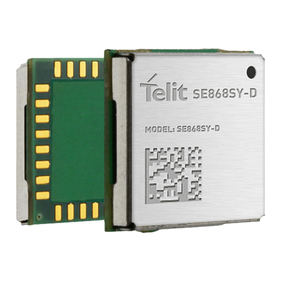 Telit Wireless Solutions SE868SY-D Hw Design Manual