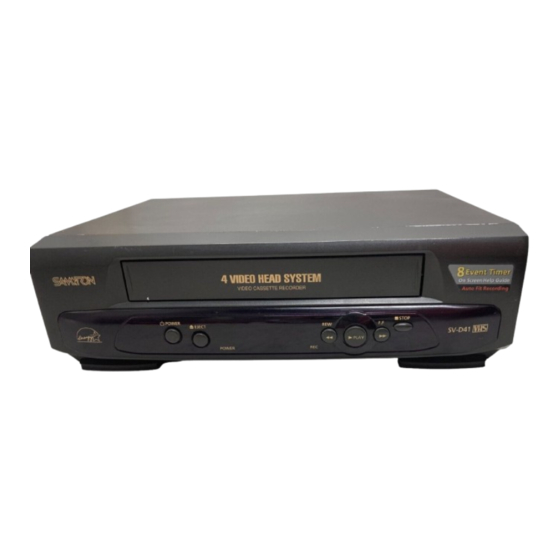 User Manuals: Samtron SV-D91 VCR Video Recorder