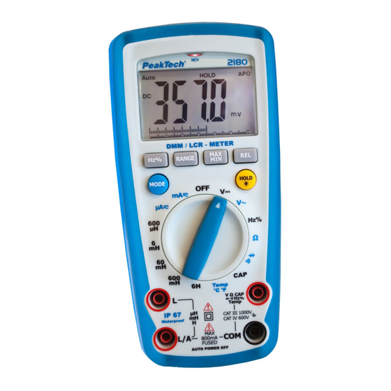 PeakTech 2180 Operation Manual