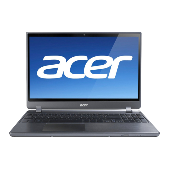 Acer Aspire M5 Quick Manual