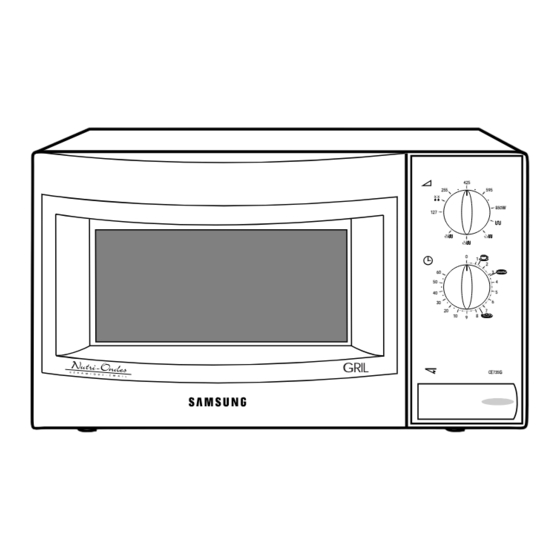 Samsung CE735GV Microwave Oven Plate Manuals