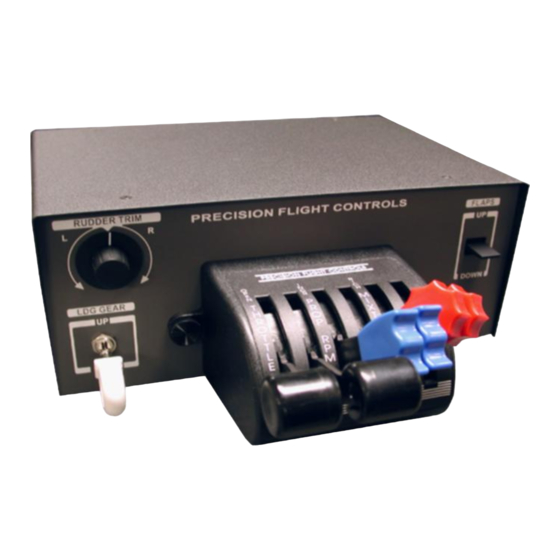 Precision Flight Controls Throttle Quadrant Console Setup Manual