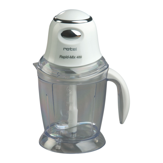 Rotel RAPIDMIX Instructions For Use Manual