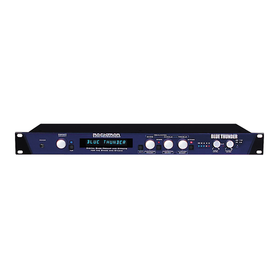 Rocktron Blue Thunder Manuals