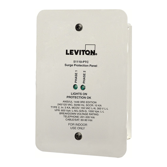 Leviton 51110-PTC Installation Instructions